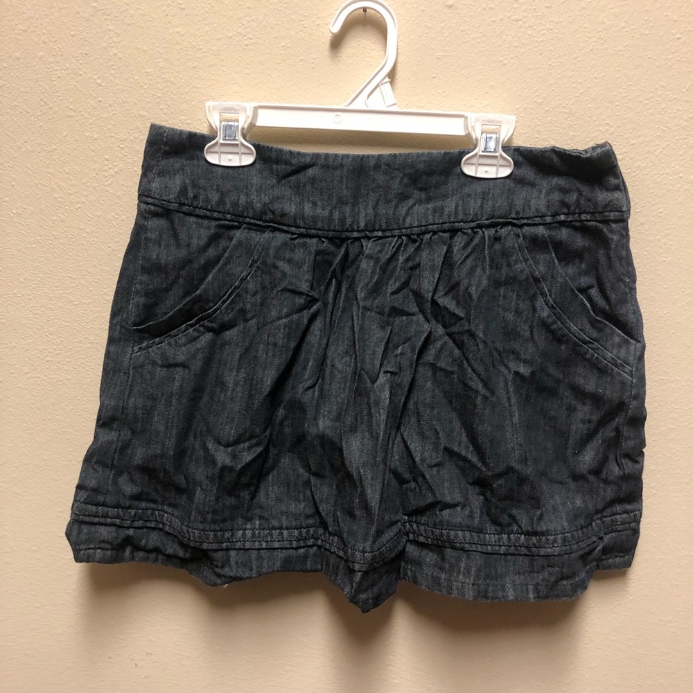 AEO Denim Ruffle Skirt